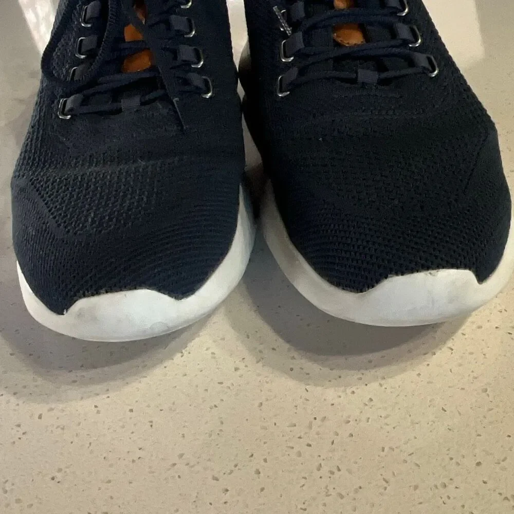 Johnston & Murphy Amherst Knit U-Throat Sneakers Mens 9 Navy